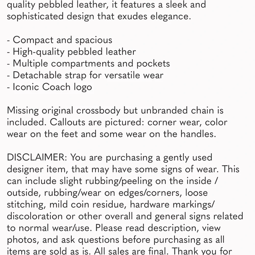 Coach Mini Lillie Carryall Black Pebbled Leather EUC - Picture 15 of 15